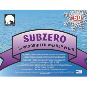 Subzero Windshield Washer Fluid -60 Freeze Protection